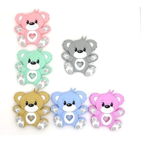 Silikonfigur - Bamse - Mint