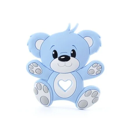 Silikonfigur - Bamse - Babyblå