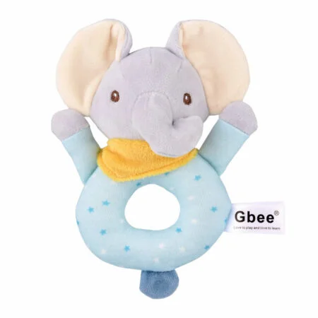 Rund Blå Elefant - Babyrangle